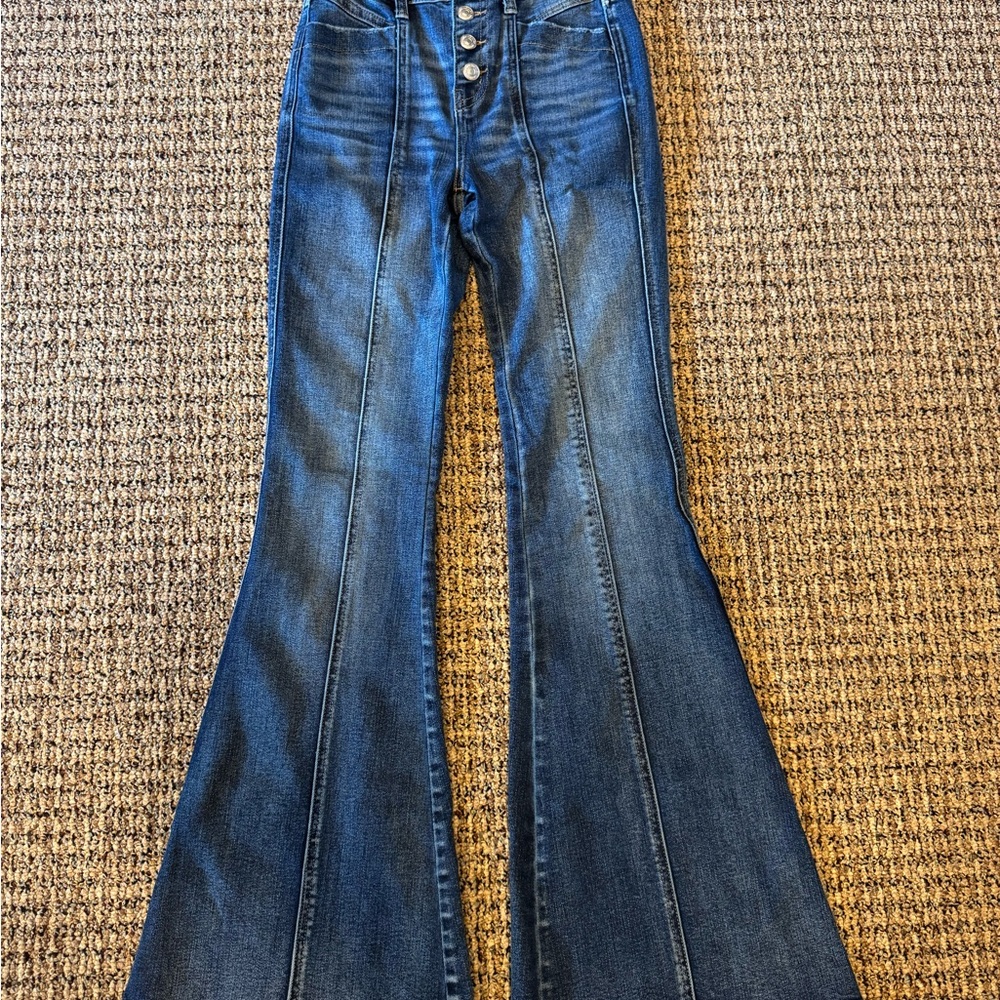 Flying Monkey Dark Blue Flare Jeans